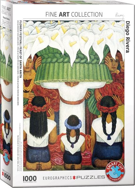 Puzzle 1000 Teile - Diego Rivera: Flower Festival Feast