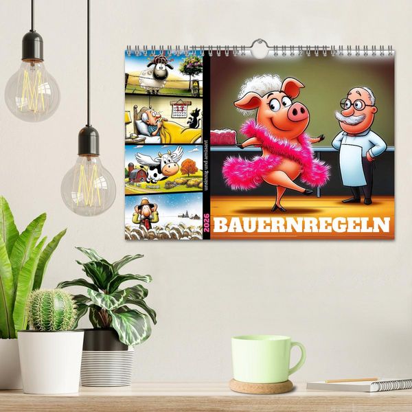 Produktbild: Bauernregeln, unsinnig und am&uuml;sant (Wandkalender 2026 DIN A4 quer), CALVENDO Monatskalender