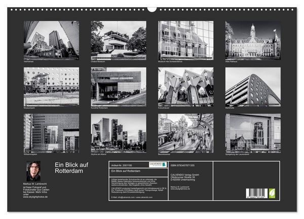 Produktbild: Ein Blick auf Rotterdam (Wandkalender 2026 DIN A2 quer), CALVENDO Monatskalender