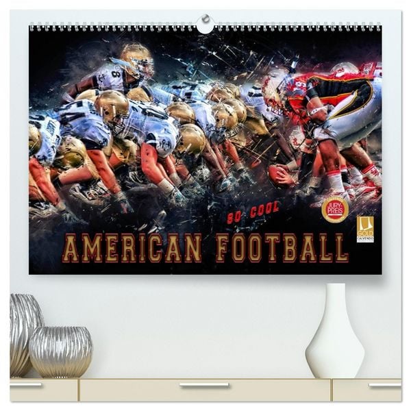 Produktbild: American Football - so cool (hochwertiger Premium Wandkalender 2026 DIN A2 quer), Kunstdruck in Hochglanz
