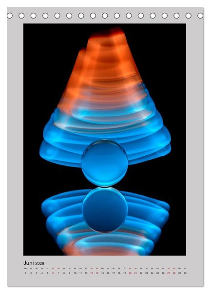 Produktbild: Lensball - Lichtmalerei in der Glaskugel (Tischkalender 2026 DIN A5 hoch), CALVENDO Monatskalender
