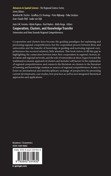 Produktbild: Cooperation, Clusters, and Knowledge Transfer