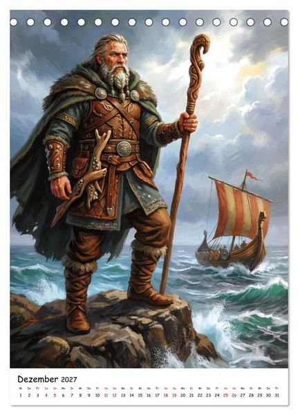 Produktbild: G&ouml;tter der Wikinger &ndash; Ikonen der Nordischen Mythologie (Tischkalender 2027 DIN A5 hoch), CALVENDO Monatskalender