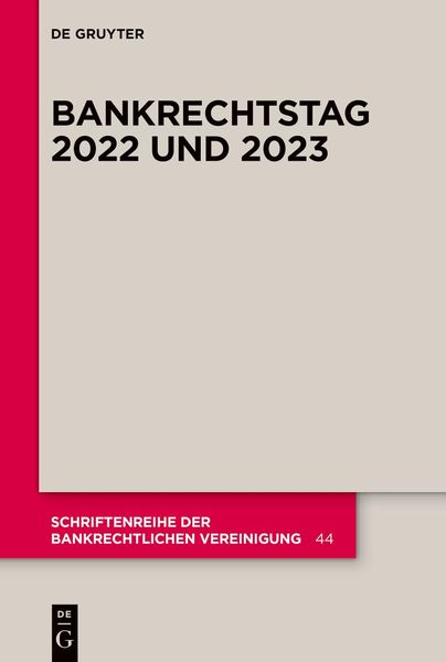 Produktbild: Bankrechtstag 2022 und 2023