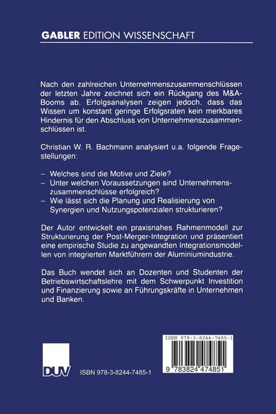 Produktbild: Synergie- und Nutzungspotenziale von Unternehmenszusammenschl&uuml;ssen