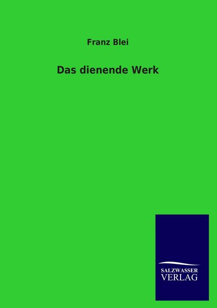 Produktbild: Das dienende Werk