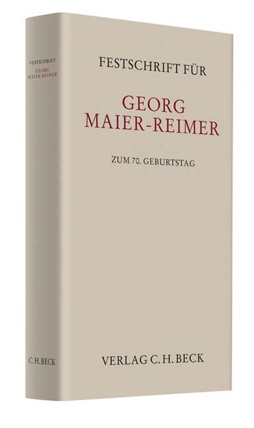 Produktbild: Festschrift f&uuml;r Georg Maier-Reimer zum 70. Geburtstag