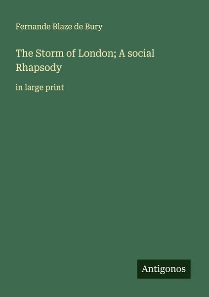 Produktbild: The Storm of London; A social Rhapsody
