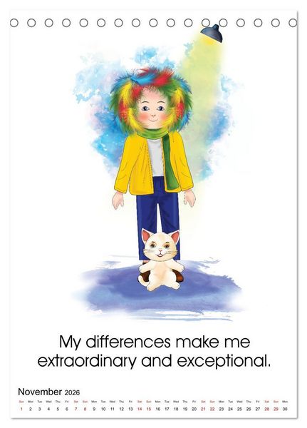 Produktbild: I am loved and valued (Desk Calendar 2026 DIN A5 portrait), CALVENDO 12 Month DeskCalendar