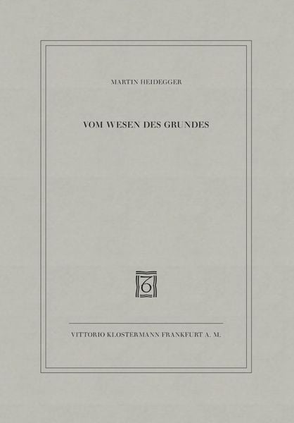 Produktbild: Vom Wesen des Grundes