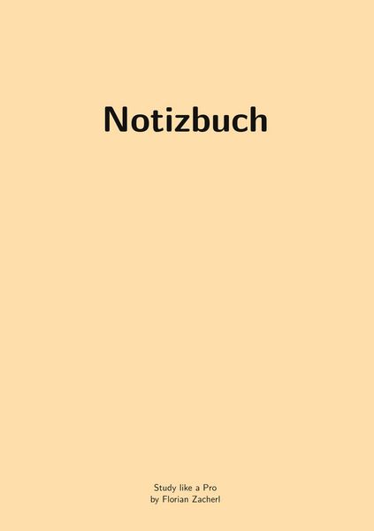Pro-Notizbuch (beige), Taschenbuch von Florian Zacherl, BoD – Books on Demand, 9783756241446