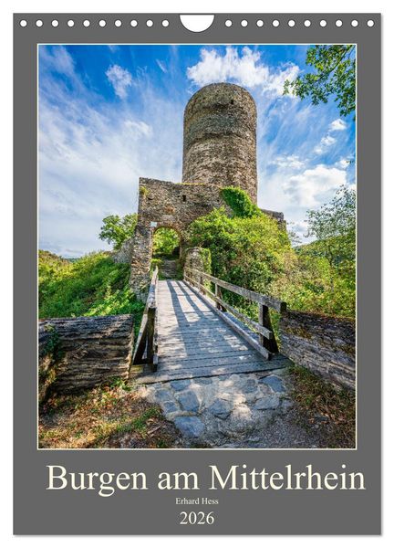 Produktbild: Burgen am Mittelrhein (Wandkalender 2026 DIN A4 hoch), CALVENDO Monatskalender