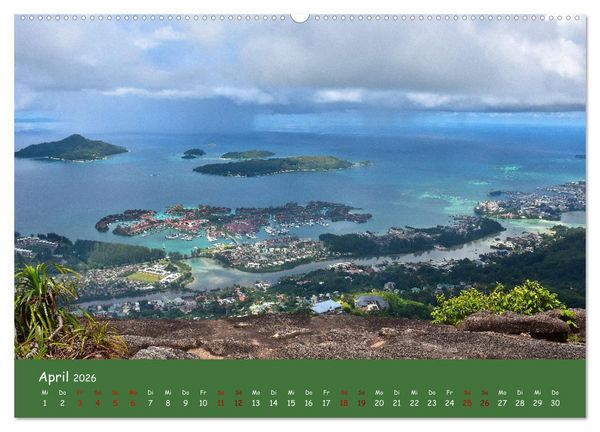 Produktbild: Mah&egrave; und die Inseln der Seychellen (hochwertiger Premium Wandkalender 2026 DIN A2 quer), Kunstdruck in Hochglanz