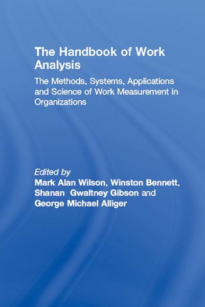 Produktbild: The Handbook of Work Analysis