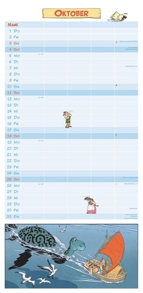 Produktbild: Asterix 2026 Familienplaner - Familien-Timer - Termin-Planer - Kids - Kinder-Kalender - Familien-Kalender - 22x45