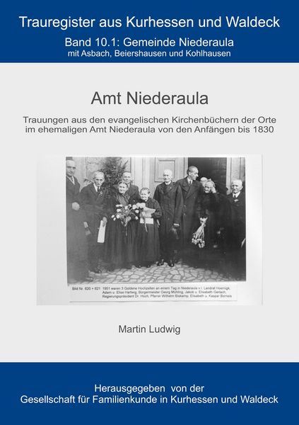 Produktbild: Trauregister Amt Niederaula