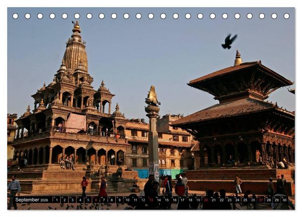 Produktbild: Nepal - Kathmandutal (Tischkalender 2026 DIN A5 quer), CALVENDO Monatskalender
