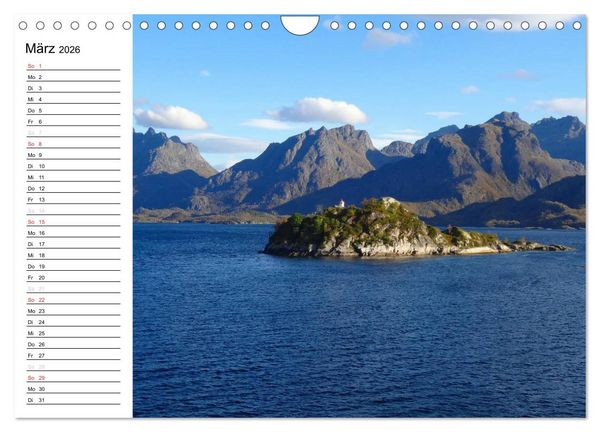 Produktbild: Impressionen von Norwegen entlang der Hurtigruten (Wandkalender 2026 DIN A4 quer), CALVENDO Monatskalender