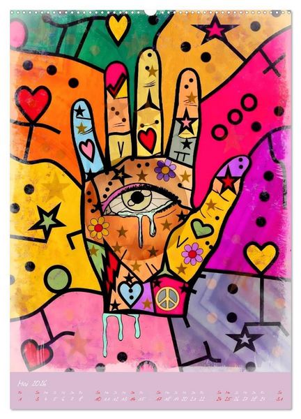 Produktbild: Willkommen in der Welt von Nico&acute;s Pop Art (hochwertiger Premium Wandkalender 2026 DIN A2 hoch), Kunstdruck in Hochglanz