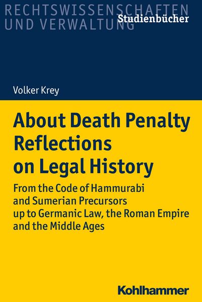 Produktbild: About Death Penalty. Reflections on Legal History