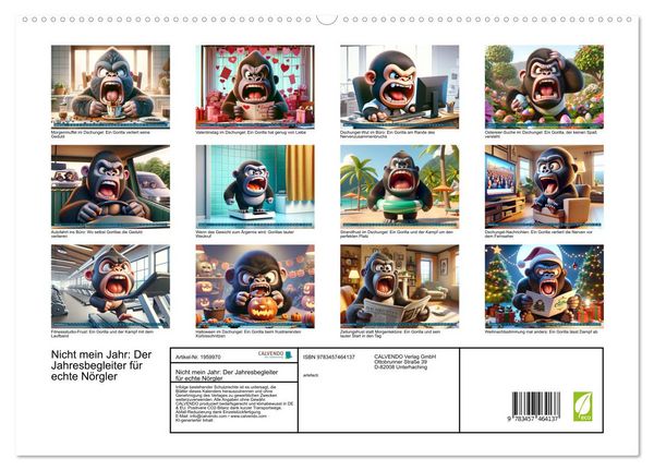 Produktbild: Nicht mein Jahr: Der Jahresbegleiter f&uuml;r echte N&ouml;rgler (hochwertiger Premium Wandkalender 2026 DIN A2 quer), Kunstdruck in Hochglanz
