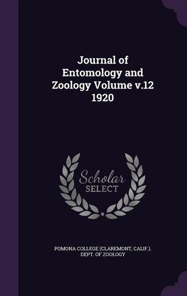 Produktbild: Journal of Entomology and Zoology Volume v.12 1920