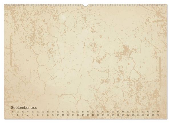 Produktbild: Vintage DIY Bastel-Kalender - Zum Selbstgestalten (hochwertiger Premium Wandkalender 2026 DIN A2 quer), Kunstdruck in Hochglanz