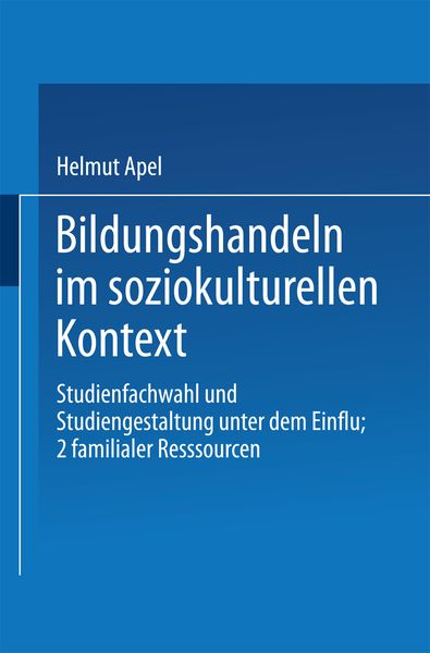 Produktbild: Bildungshandeln im soziokulturellen Kontext