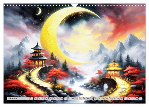Produktbild: Mondsichelzauber Eine Reise durch die Natur (Wandkalender 2026 DIN A3 quer), CALVENDO Monatskalender