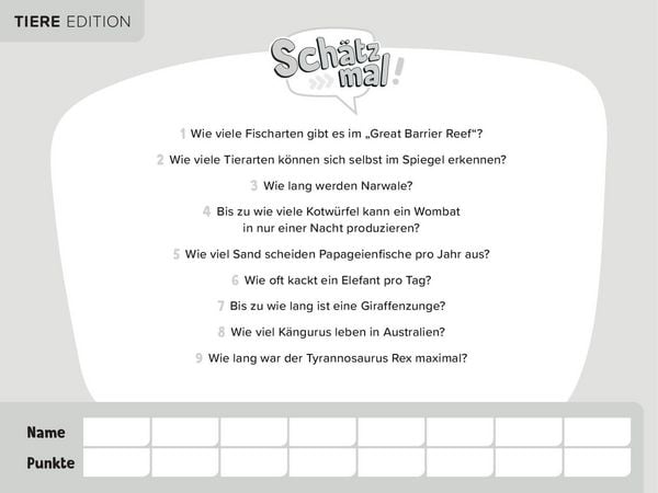 Produktbild: Sch&auml;tz mal! Tiere Edition