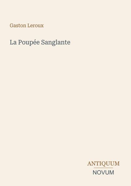Produktbild: La Poup&eacute;e Sanglante