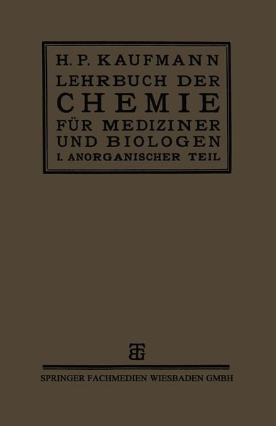Produktbild: Lehrbuch der Chemie f&uuml;r Mediziner und Biologen