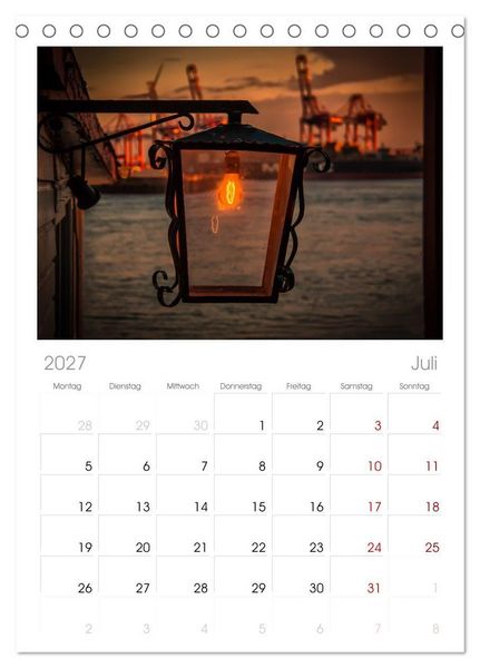 Produktbild: Tischplaner 2027 - Magic Nights Hamburg (A5 Tischkalender zum Aufstellen) CALVENDO