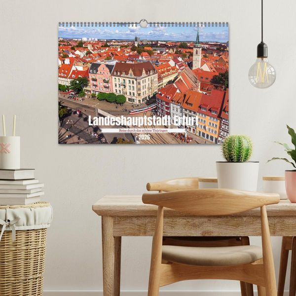Produktbild: Landeshauptstadt Erfurt - Reise durch das sch&ouml;ne Th&uuml;ringen (Wandkalender 2026 DIN A3 quer), CALVENDO Monatskalender