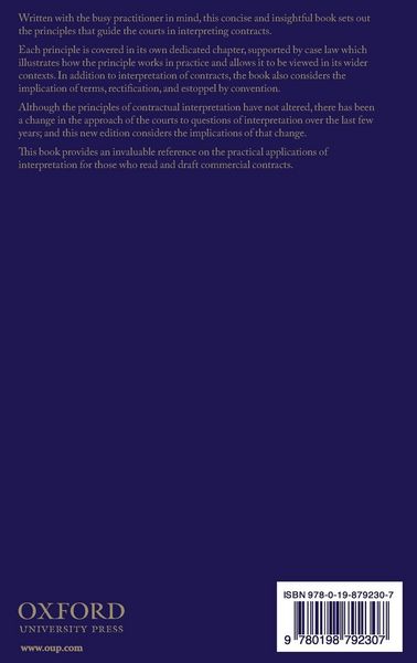 Produktbild: PRINCIPLES OF CONTRACT INTERPRETAT 2E C