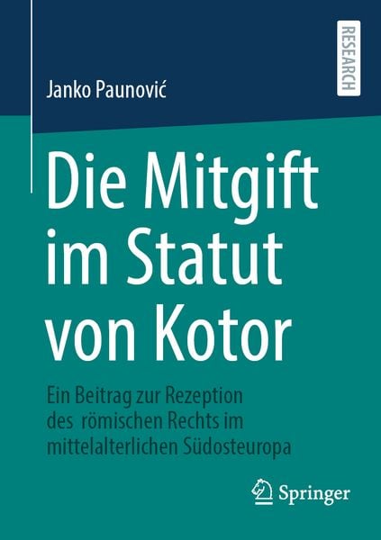 Produktbild: Die Mitgift im Statut von Kotor