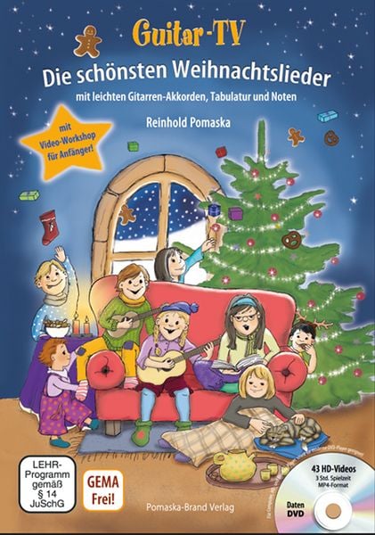 Produktbild: Guitar-TV: Die sch&ouml;nsten Weihnachtslieder (mit DVD)