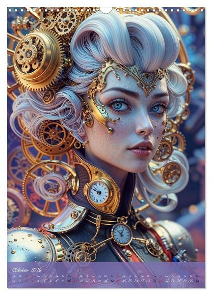 Produktbild: Fantasie-K&ouml;niginnen des Steampunk - Digitale Kunst (Wandkalender 2026 DIN A3 hoch), CALVENDO Monatskalender