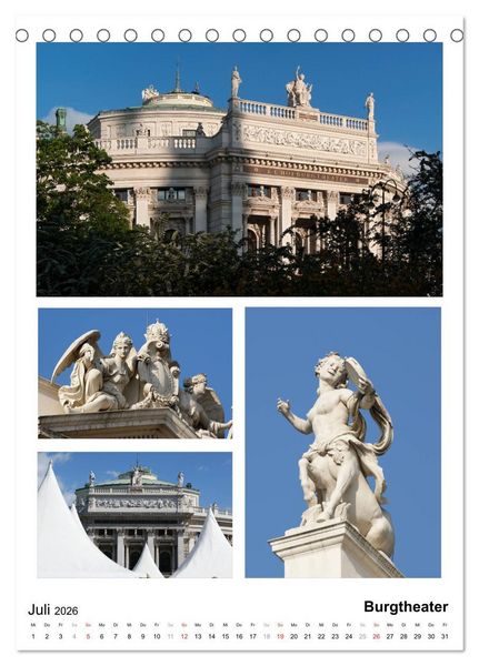 Produktbild: Gr&uuml;sse aus Wien (Tischkalender 2026 DIN A5 hoch), CALVENDO Monatskalender