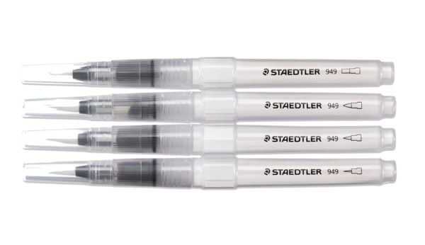 Produktbild: STAEDTLER Wasserpinsel rund fein, rund medium, rund gro&szlig;, Keilspitze, 4er Set