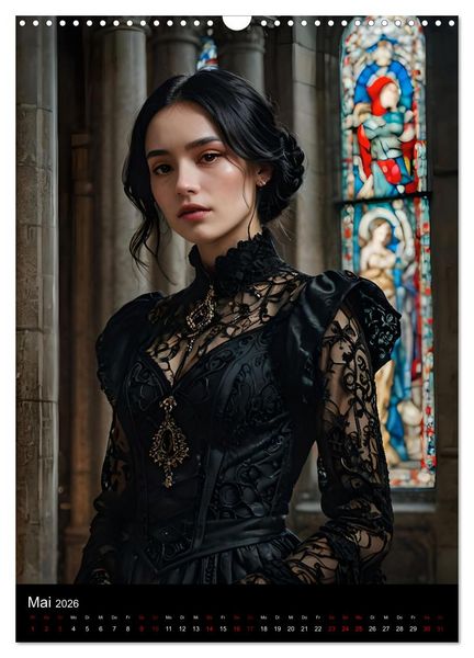 Produktbild: Gothic beauties - Sch&ouml;nheiten der Nacht (Wandkalender 2026 DIN A3 hoch), CALVENDO Monatskalender