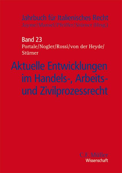 Produktbild: Aktuelle Entwicklungen im Handels-, Arbeits- und Zivilprozessrecht