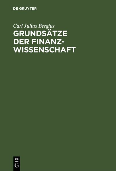 Produktbild: Grunds&auml;tze der Finanzwissenschaft