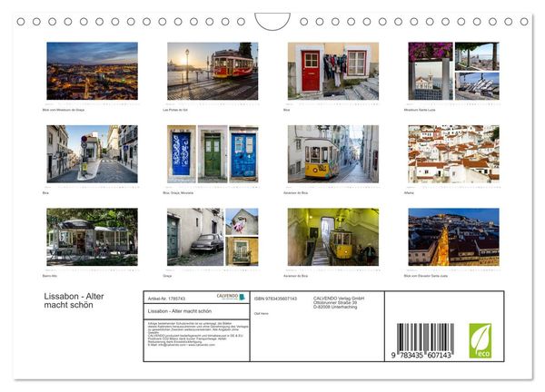 Produktbild: Lissabon - Alter macht sch&ouml;n (Wandkalender 2025 DIN A4 quer), CALVENDO Monatskalender