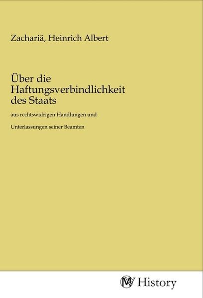 Produktbild: &Uuml;ber die Haftungsverbindlichkeit des Staats