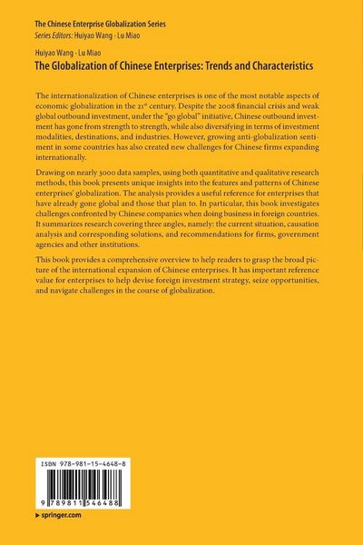 Produktbild: The Globalization of Chinese Enterprises: Trends and Characteristics