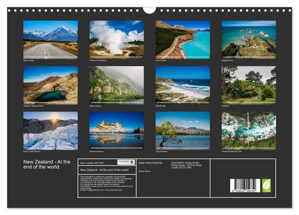 Produktbild: New Zealand - At the end of the world (Wall Calendar 2026 DIN A3 landscape), CALVENDO 12 Month Wall Calendar