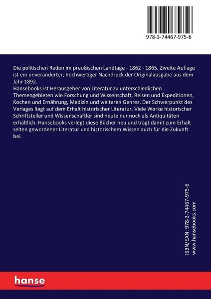 Produktbild: Die politischen Reden im preu&szlig;ischen Landtage