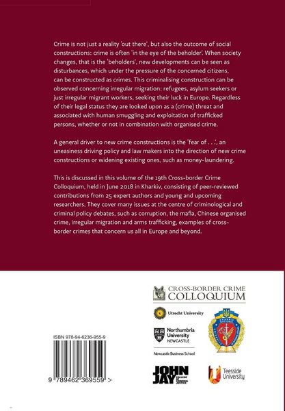 Produktbild: Constructing and organising crime in Europe