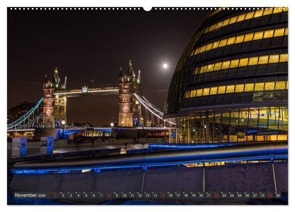 Produktbild: London Light (hochwertiger Premium Wandkalender 2026 DIN A2 quer), Kunstdruck in Hochglanz
